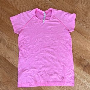 Lululemon Hot Pink Short Sleeve Workout Top